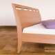 Piano III Bed with decorative solid headboard