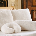 Crescent Shaped Neck Support Pillows - Cotton Covers