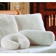 Roll Shaped Lambswool Neck Support Pillows