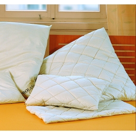 Organic Cotton Bed Pillows 50 x 60 - Quilted Percale Covers - Save 18 Pounds